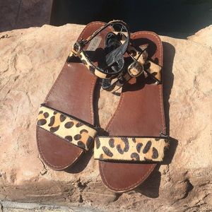 Steve Madden leopard strap sandals
